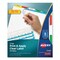Avery Index Maker 11 in. x 8.5 in. 5-Tab Traditional Color Print and Apply Clear Label Dividers - Assorted (5/Pack)